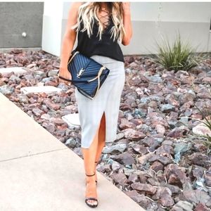 WAYF plaid pencil skirt S